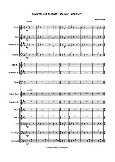 Concerto for Clarinet: Movement IV 'Viderunt' – score by Martin Twycross
