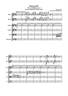 Barcarole: For salon orchestra by Jacques Offenbach