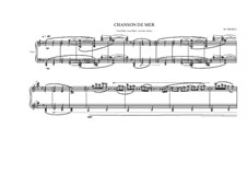 Chanson de mer for piano, MVWV 303: Chanson de mer for piano by Maurice Verheul