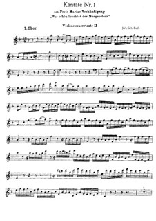 Wie schön leuchtet der Morgenstern, BWV 1: Violin (concertante) II part by Johann Sebastian Bach