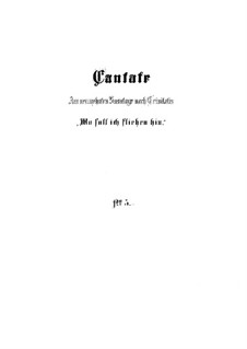 Wo soll ich fliehen hin, BWV 5: Full score by Johann Sebastian Bach