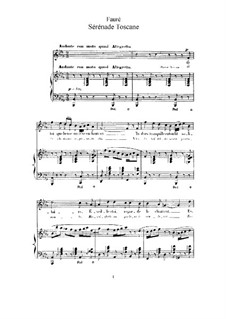 Two Songs, Op.3: No.2 Tuscan Serenade (B Flat Minor) by Gabriel Fauré