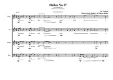 Haiku No.17 for mixed choir, MVWV 435: Haiku No.17 for mixed choir by Maurice Verheul