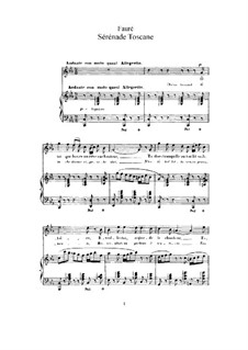 Two Songs, Op.3: No.2 Tuscan Serenade (C Minor) by Gabriel Fauré