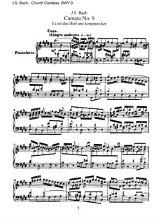 Es ist das Heil uns kommen her, BWV 9: Arrangement for voices and piano by Johann Sebastian Bach