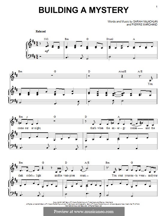 Building a Mystery: For voice and piano by Pierre Marchand