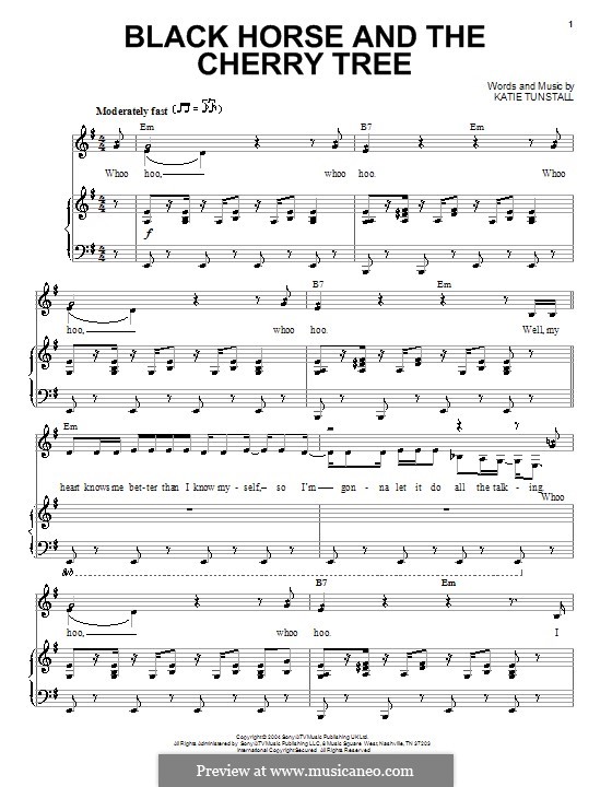 Black Horse and the Cherry Tree: For voice and piano by KT Tunstall