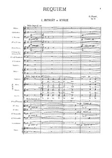 Complete set: Full score by Gabriel Fauré