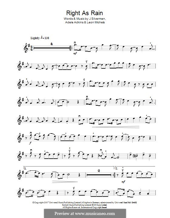 Right as Rain: For violin by Adele, Jeffrey Silverman, Leon Michels