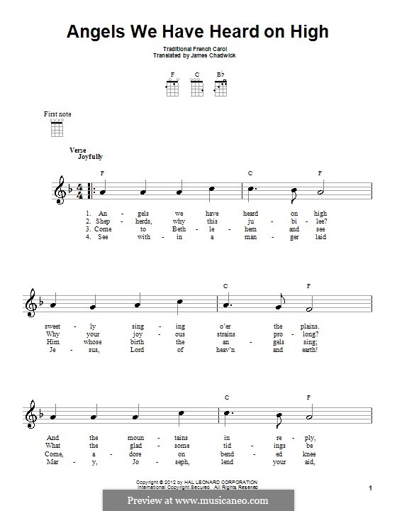 One instrument version: For ukulele by folklore