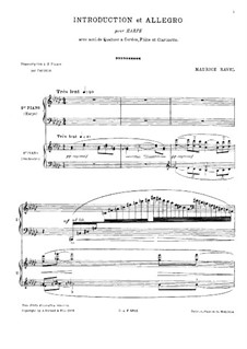 Introduction and Allegro, M.46: For two pianos four hands by Maurice Ravel