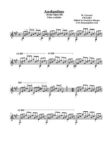 Andantino, Op.60: For guitar by Matteo Carcassi