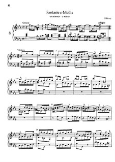Fantasia in C Minor, BR A 18, F 15: For a single performer by Wilhelm Friedemann Bach