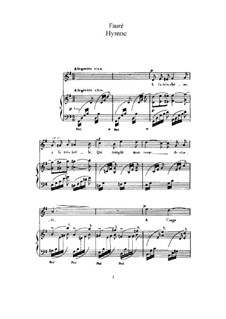 Three Songs, Op.7: No.2 Hymne (Hymn) by Gabriel Fauré