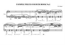 5 Simple pieces for piano: Fourth book, No.1, MVWV 694 by Maurice Verheul