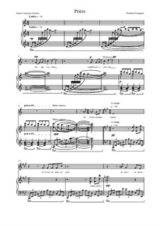 Prière: For soprano and piano by Richard Errington