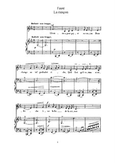 Three Songs, Op.8: No.2 La rançon (C Minor) by Gabriel Fauré