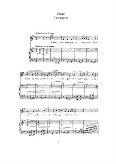 Three Songs, Op.8: No.2 La rançon (E Minor) by Gabriel Fauré