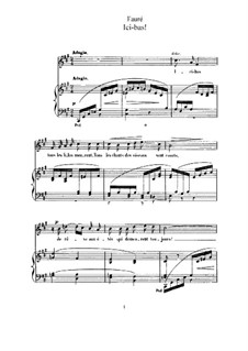 Three Songs, Op.8: No.3 Ici-bas (F Sharp Minor) by Gabriel Fauré