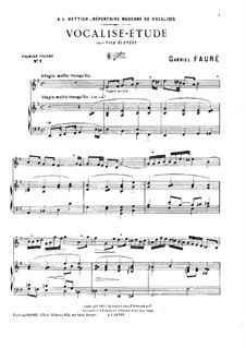 Vocalise-étude: E Minor by Gabriel Fauré