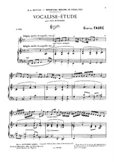 Vocalise-étude: D Minor by Gabriel Fauré