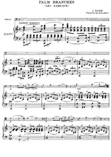 Palm Branches (The Palms): For cello and piano by Jean-Baptiste Faure