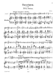 Overture: For violin and piano by Vincenzo Bellini