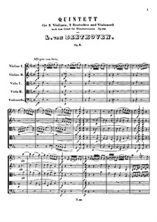 String Quintet No.1 in E Flat Major, Op.4: Movement I by Ludwig van Beethoven