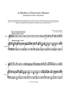 A Medley of Favourite Hymns: For flute and piano by Unknown (works before 1850)