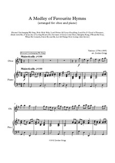 A Medley of Favourite Hymns: For oboe and piano by Unknown (works before 1850)