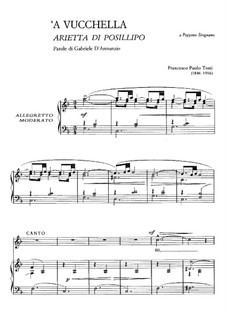 A Vucchella: For voice and piano by Francesco Paolo Tosti