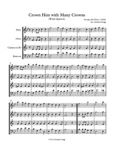 Crown Him with Many Crowns: For wind quartet by George Job Elvey