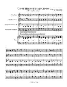 Crown Him with Many Crowns: For worship ensemble by George Job Elvey