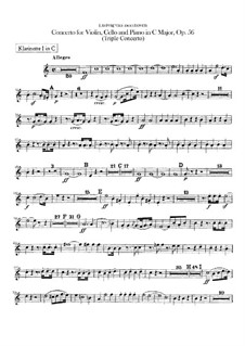Concerto for Violin, Cello, Piano and Orchestra , Op.56: Clarinets parts by Ludwig van Beethoven