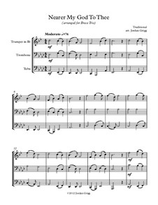 Nearer, My God, To Thee: For brass trio by Lowell Mason