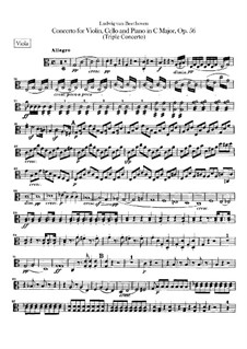 Concerto for Violin, Cello, Piano and Orchestra , Op.56: Viola part by Ludwig van Beethoven