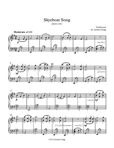 Skye Boat Song: For piano solo by folklore