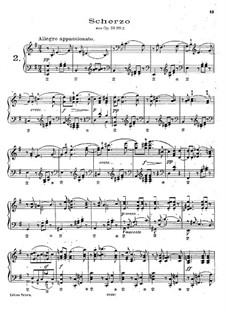 String Quartet No.8 in E Minor 'Rasumowsky-Quartet', Op.59 No.2: Scherzo, for piano by Ludwig van Beethoven