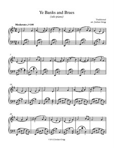 Ye Banks and Braes: For solo piano by folklore