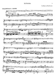 Ah! Perfido, Op.65: Cello and double bass part by Ludwig van Beethoven
