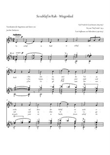 Five Songs, Op.9: Nr.3 So schlaf in Ruh by Friedrich Curschmann