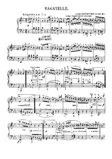 Eleven New Bagatelles for Piano, Op.119: Bagatelle No.1 (with fingering) by Ludwig van Beethoven