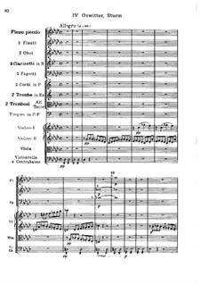 Movement IV. Thunderstorm, Storm: Full score by Ludwig van Beethoven