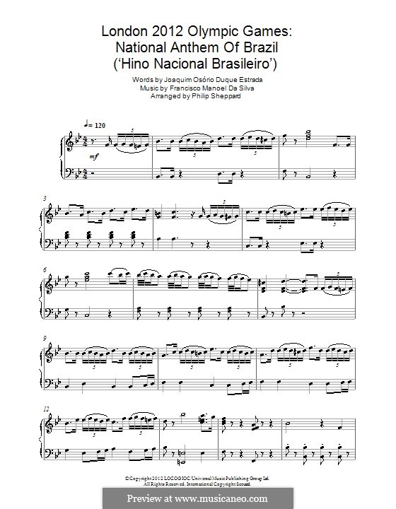 Brazilian National Anthem By Fmd Silva Sheet Music On Musicaneo