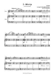 A Little ABC of the Renaissance: No.2 Rêvé-je, for flute and harp by Claudin de Sermisy, Claude Gervaise, Unknown (works before 1850), David W Solomons, Gabriel Bataille
