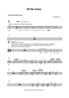 All the Same, for flexible ensemble: Parts by Paul Burnell