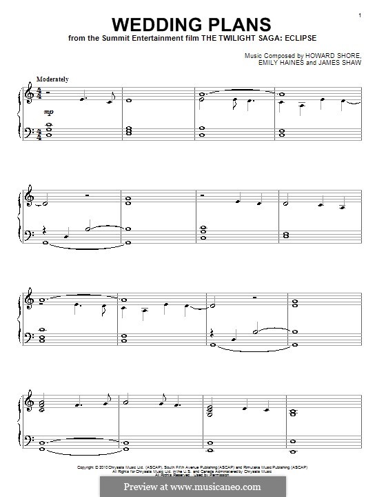 Wedding Plans: For piano by James Shaw