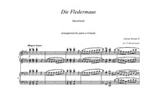 Die Fledermaus (The Bat): Overture for piano four hands by Johann Strauss (Sohn)