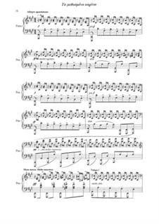 To methismeno koritsi (The drunken girl): For piano by Manos Hadjidakis
