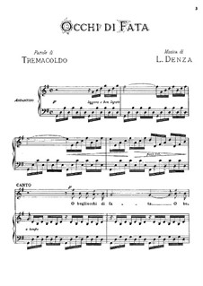 Occhi di fata: Piano-vocal score by Luigi Denza